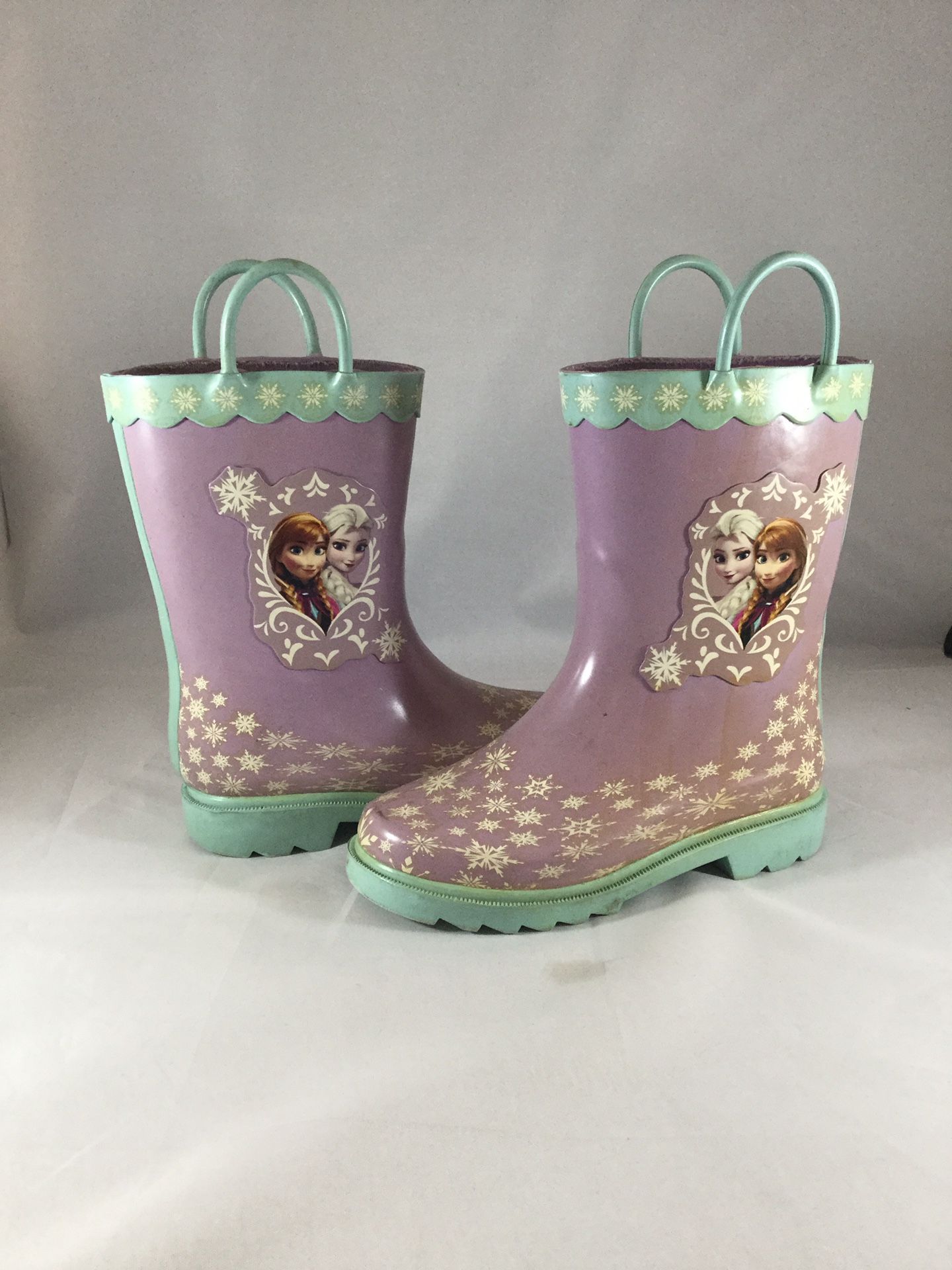 Frozen Anna & Elsa Rubber Boots Girls Size 11