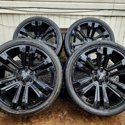24" Chevy Rims With Tires 