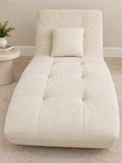 New Modern Cream Chaise Lounge