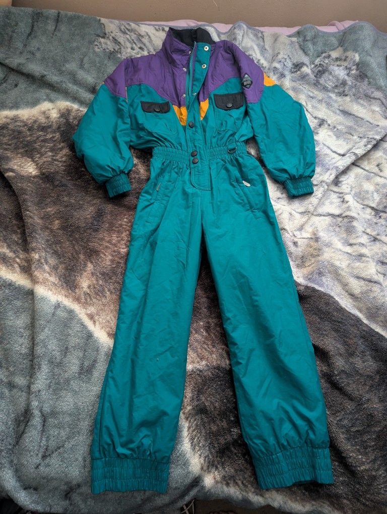 Vintage Grand Targhee Ski Suit, Snowboard & Snowmobile Overalls, Kids