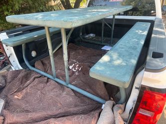 Plastic Folding Picnic Table with Benches