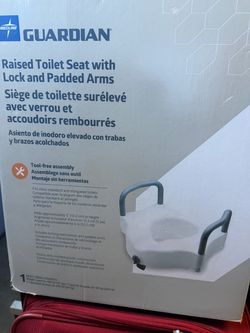 Medline Guardian Raised Toilet Seat with Padded Arms