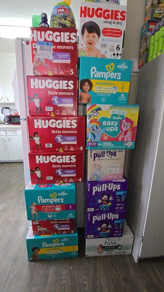 HUGGIES, PAMPERS, PULL UPS AND NINJAMA
