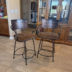 Counter Height Swivel Bar Stools – Set of 2