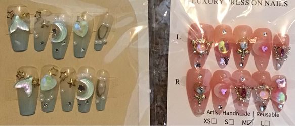 Press on nails luxury handmade 2 sets