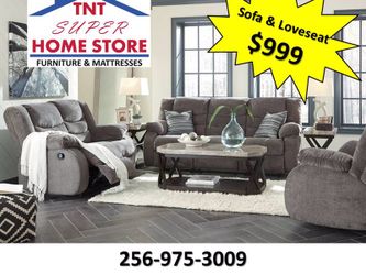 NEW Ashley Furniture Reclining Sofa & Love Set