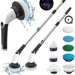 MGLSDeet Electric Spin Scrubber Rechargeable Cleaning Brush with 8 Replaceable Brush Heads