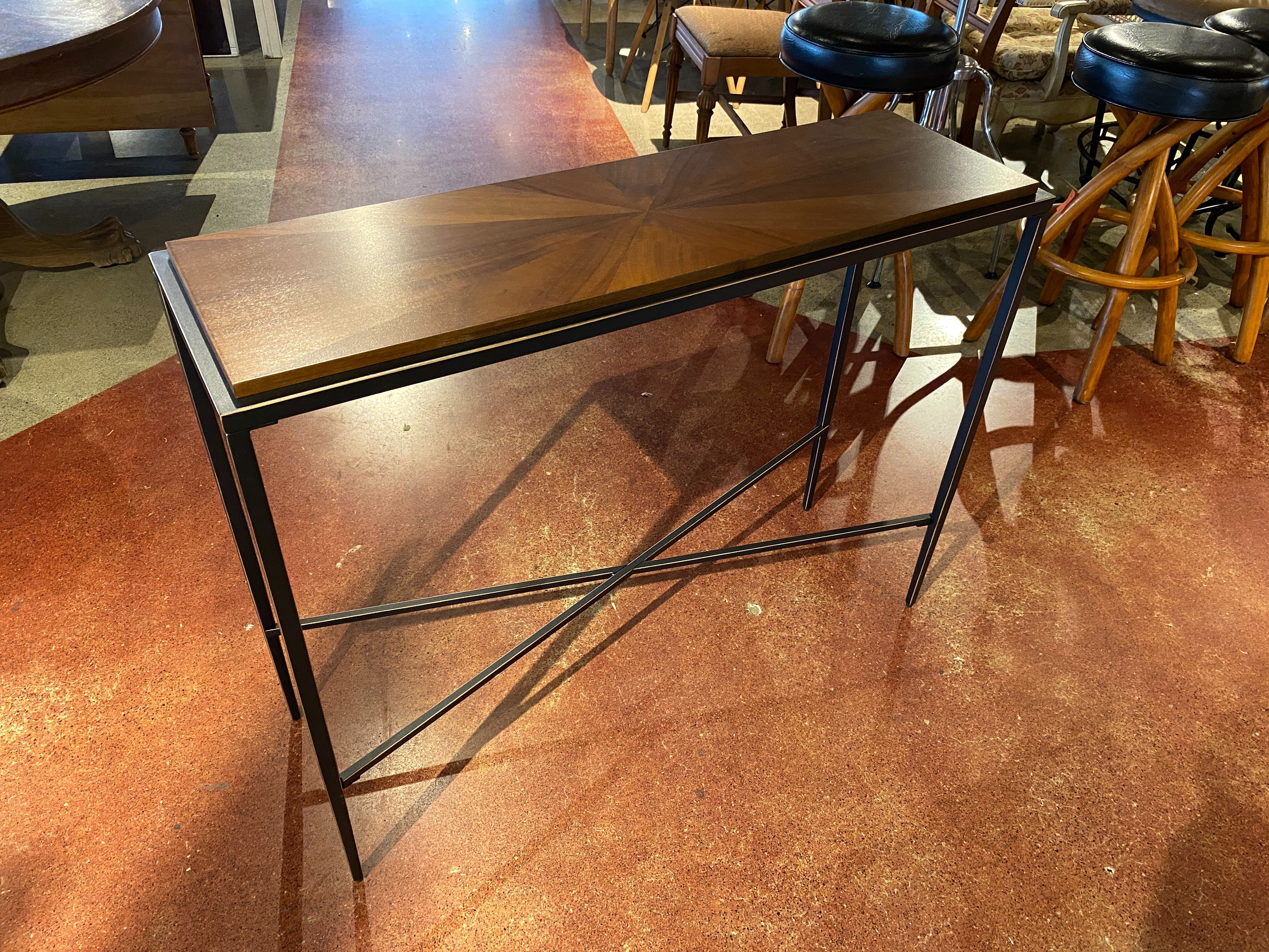 Long Console Table with Sunburst Design