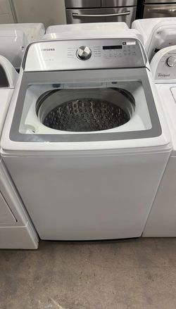 Samsung Top Load Washer – Glass Lid, Stainless Tub, HE