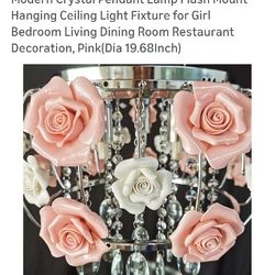 rose petal chandalier