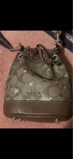 Coach Mini Bucket Bag Signature Canvas