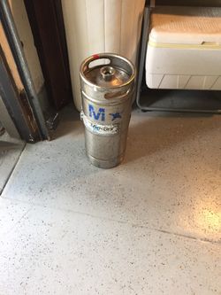 Full pony keg of apricot wheat beer