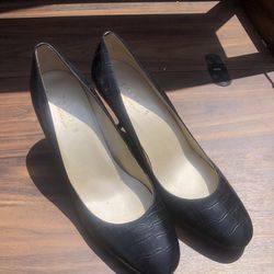 Talbots Black Patent Women's 3" Pumps Heel Shoes - Size 8B