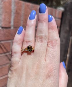 Moldavite ring