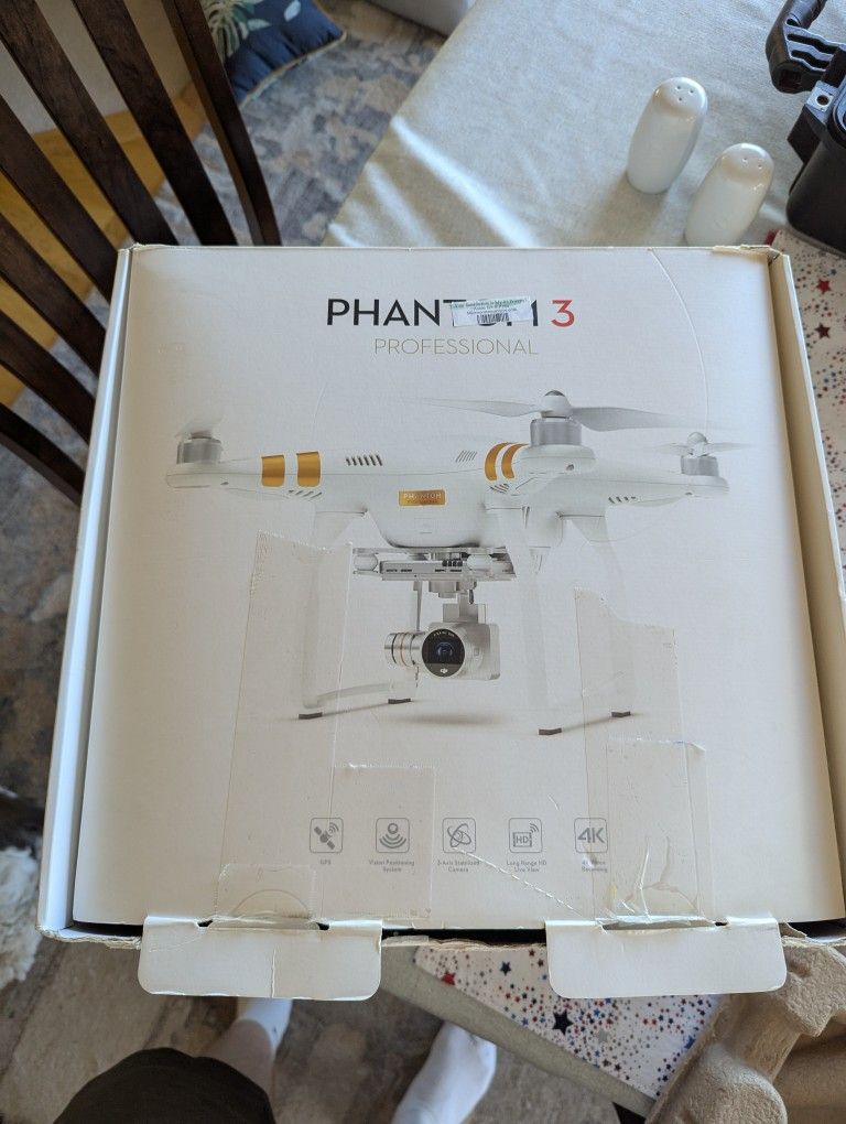 DJI Phantom 3 Professional Drone - 4K Camera With Controller & Box