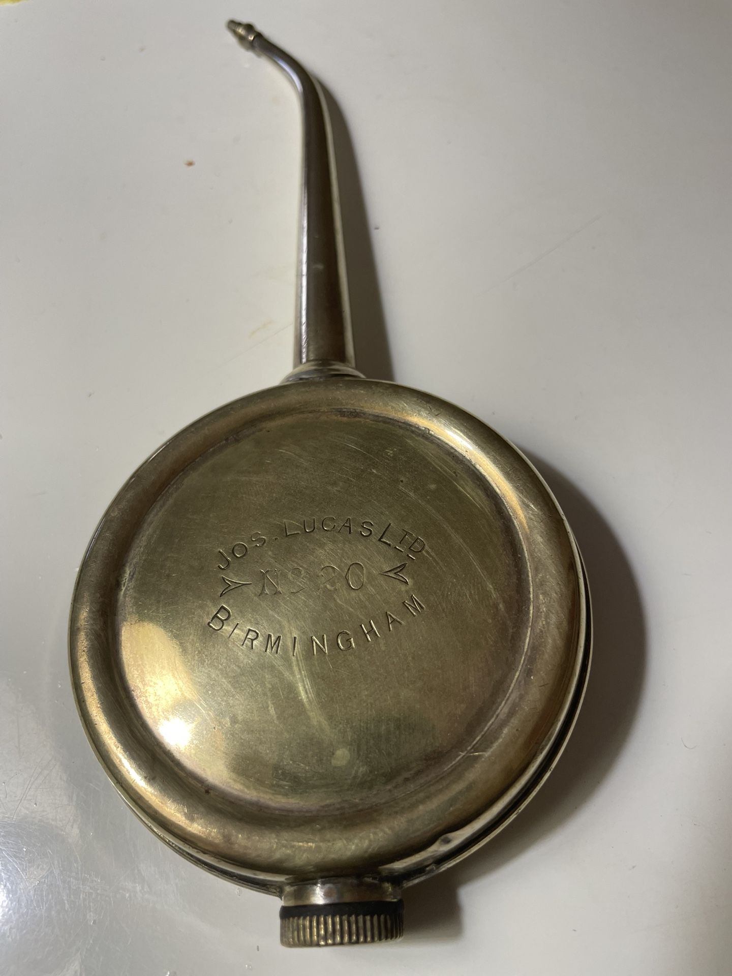 Vintage Joseph Lucas Ltd Number 20 Brass Oilcan