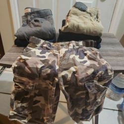 Boys Jeans Size 10/12 reg 510 Skinny & 511 Slim Barely Worn Multicolor & Camo Cargo Shorts Lot $18