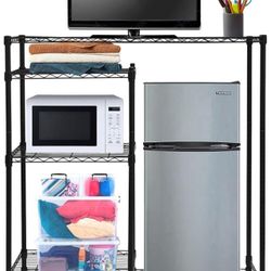 GlossyEnd Adjustable Dorm Wire Shelf, Dorm Organizing Wire Shelves, Dorm TV Wire Shelf, Metal Wire Shelf Versatile Storage and Organization Solution, 