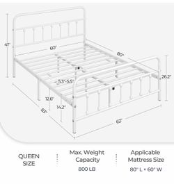Queen Bed + 10” Mattress - $150