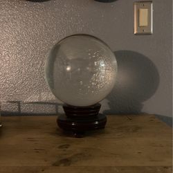 Large Crystal Ball With Stand