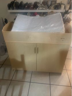 Foundation changing table with storage