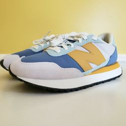 NEW BALANCE Womens 237 Footwear Lifestyle Running Sneakers (9.5/8 M's) Blue/Gold
