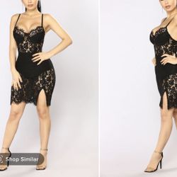 Medium , sexy Black Lace Dress M