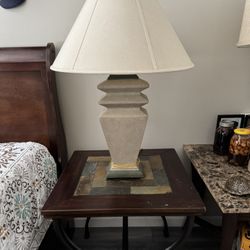 Side Table With Lamp