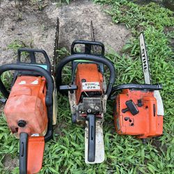 3 sthil chainsaws