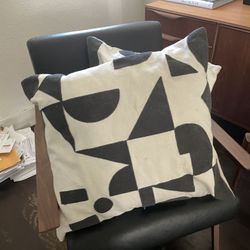 West Elm Geometrics Pillow Cover & Inserts 24"x24"