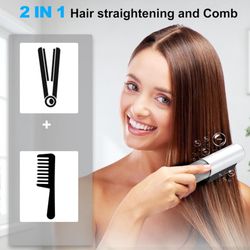 Ceramic Cordless Hair Straightener brush