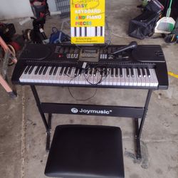 Keyboard With Mic, Stool And Learning Book 