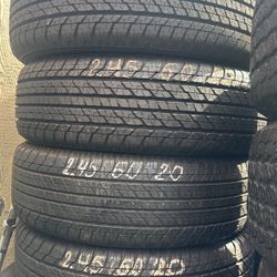 Set of four used tires good condition Jokohama 245/60/20