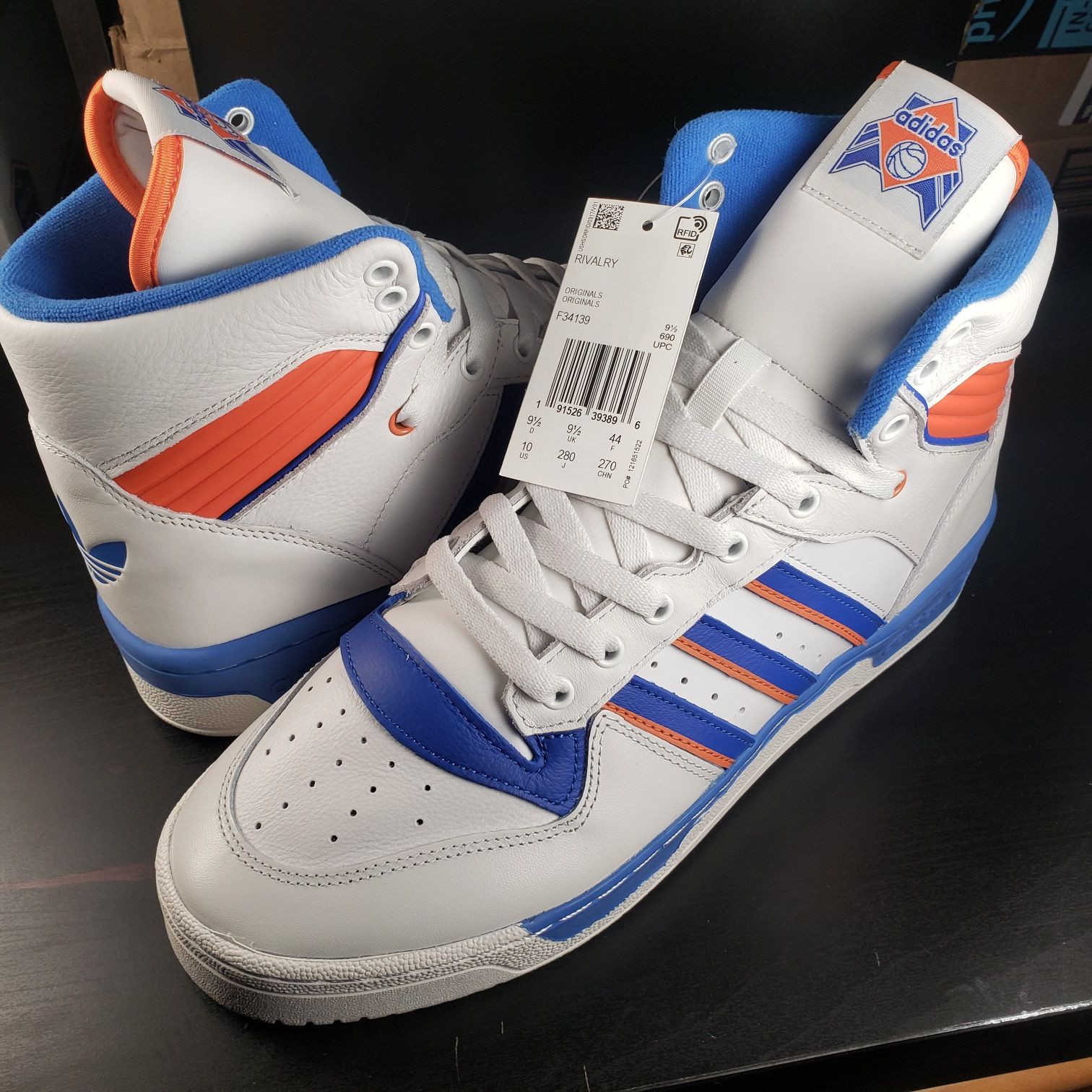 NWB Adidas Rivalry Hi Knicks Size 10