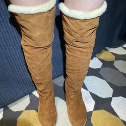 Knee Boots For Winter Fur Inside