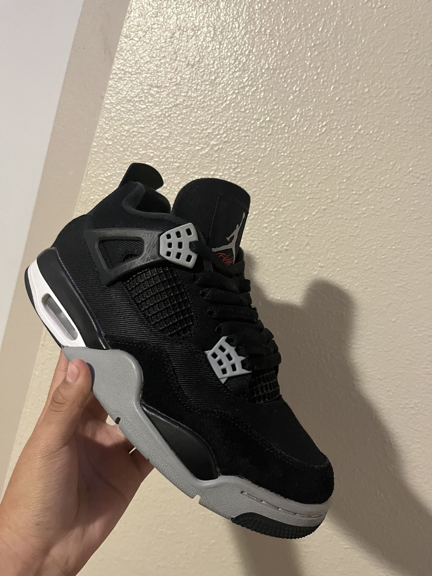 Jordan 4 Black Canvis 8.5 Men’s No Box