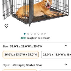 Standard Dog Crate.  23 X 36 X 25” High.