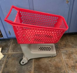 Plastic Red Shopping Cart Toy