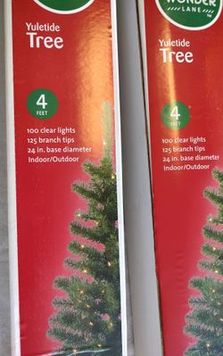 2 Winter Wonder Lane 4 Ft Pre-Lit Christmas Trees