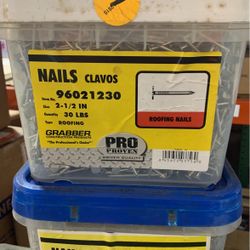 Roofing Nails 2 1/2  Loose In Buckets 30 Lb