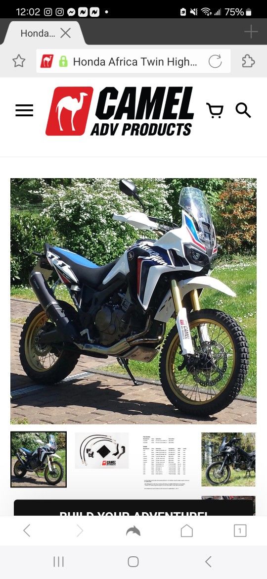 Camel ADV High Fender Kit For Honda Africa Twin 2016 2019