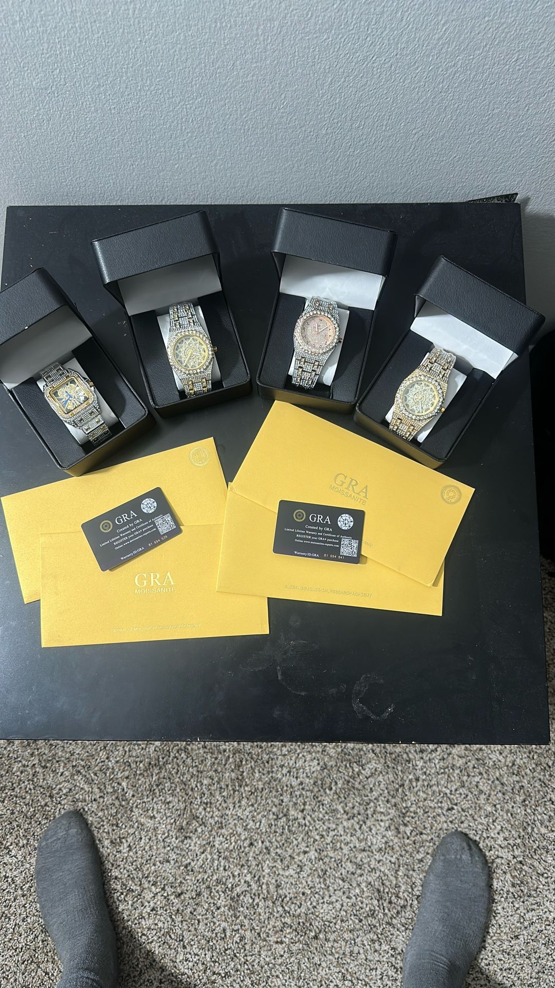 4 VVS  Moissanite Watches 