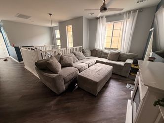Large sectional and ottoman