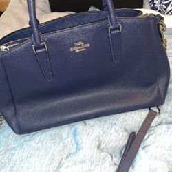 Coach Navy Blue Leather Women's Bag
