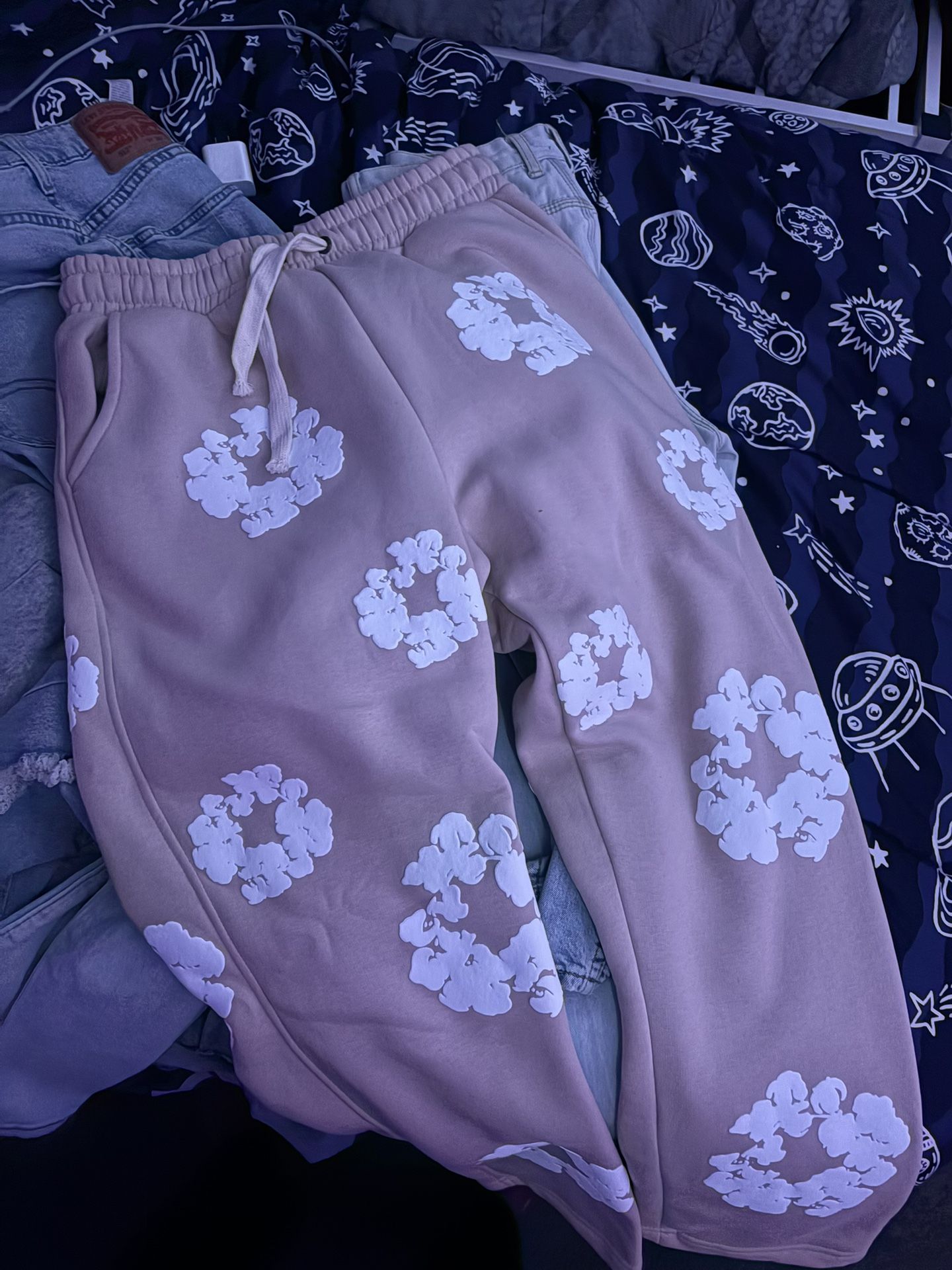 Demin Sweatsuit Outfit