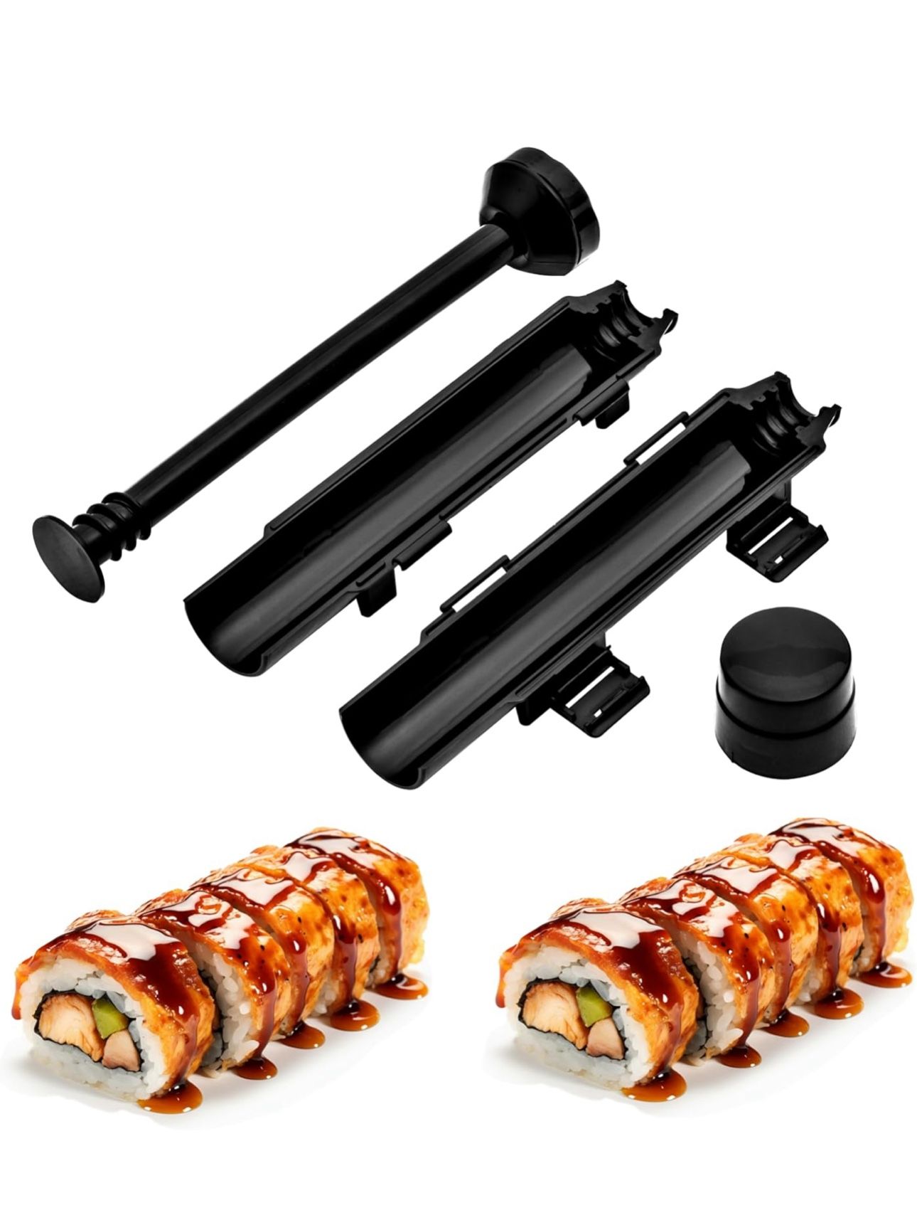 Sushi bazooka maker kit, Sushi Roller Mold Food Grade Plastic Rice Vegetable Meat homemade Diy Sushi Making Kit Machine tool kitchen Utensils molds