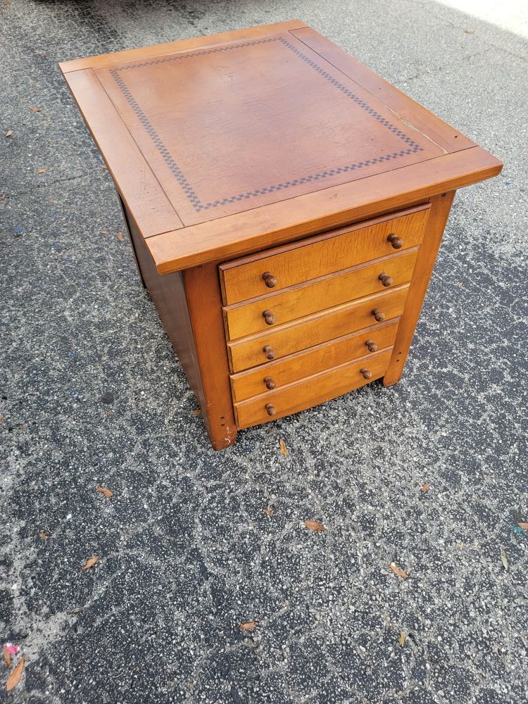 Vintage Solid Wood Accent Multi-Functional Side/ End Table