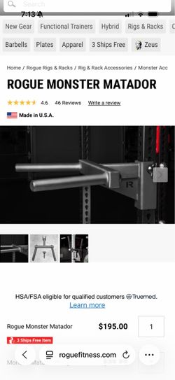 Rogue Fitness Monster Matador Dip Attachment
