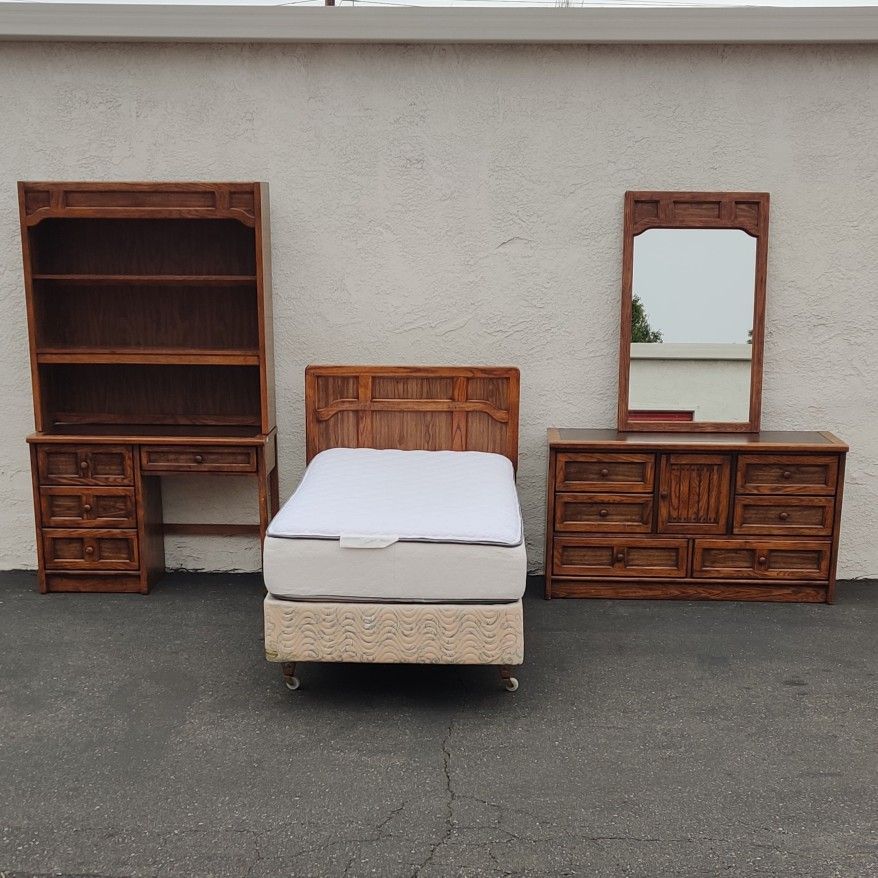 Twin Bedroom Set Dresser Bureau Cabinet Bookshelf Desk