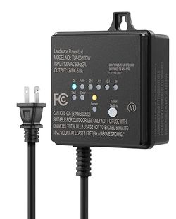 Landscape Lighting Transformer Low-Voltage 60W Dusk to Dawn Sensor NEW